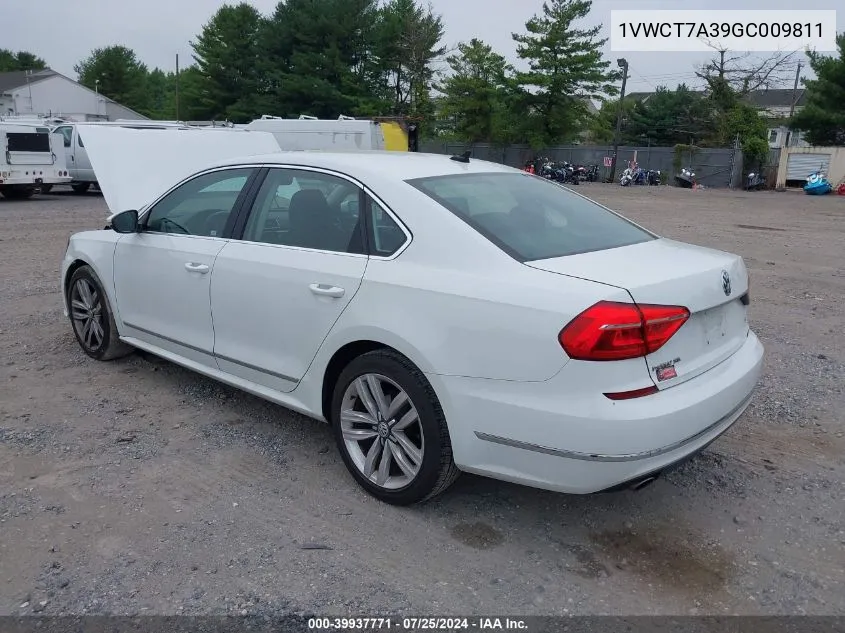 2016 Volkswagen Passat 1.8T Sel VIN: 1VWCT7A39GC009811 Lot: 39937771