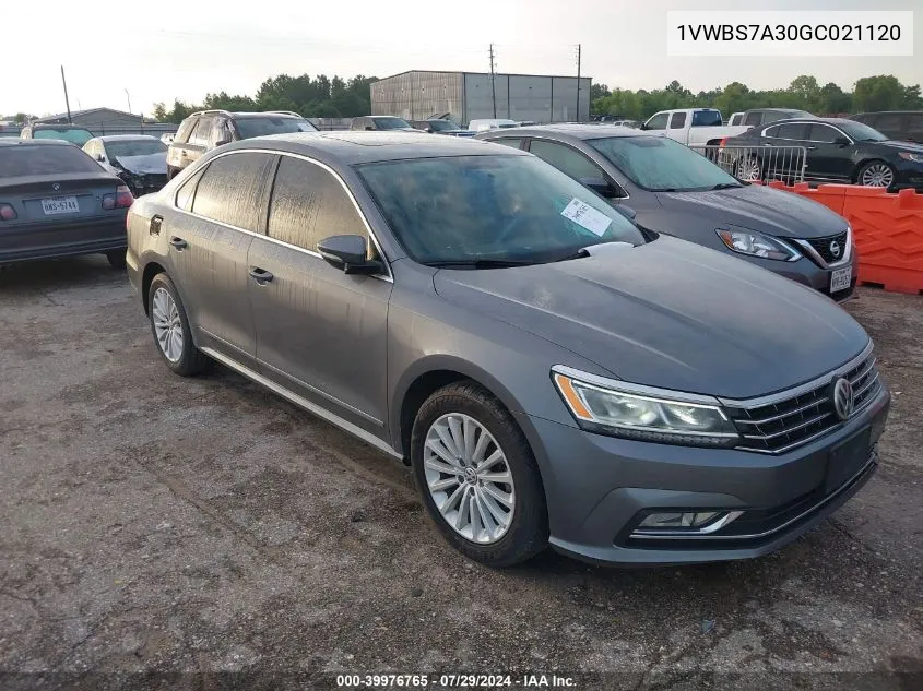 2016 Volkswagen Passat Se VIN: 1VWBS7A30GC021120 Lot: 39976765