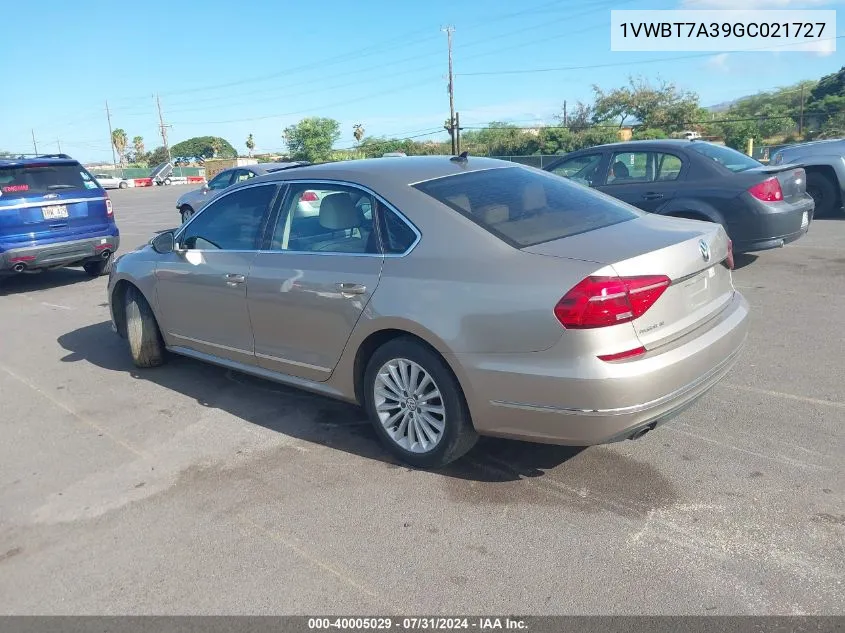 2016 Volkswagen Passat 1.8T Se VIN: 1VWBT7A39GC021727 Lot: 40005029