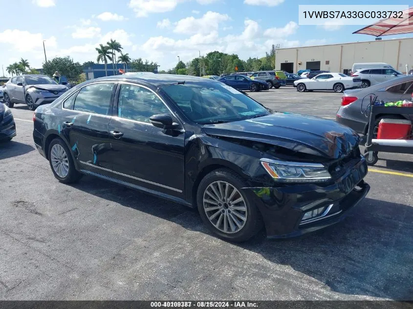 2016 Volkswagen Passat 1.8T Se VIN: 1VWBS7A33GC033732 Lot: 40109387