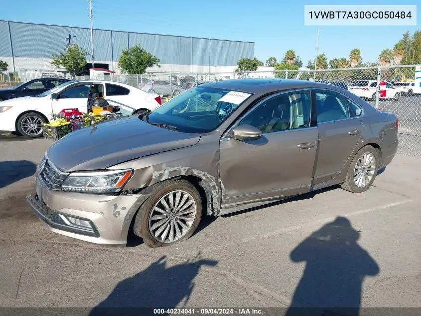 2016 Volkswagen Passat Se VIN: 1VWBT7A30GC050484 Lot: 40234041