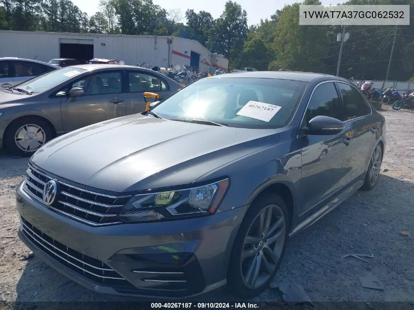 2016 Volkswagen Passat 1.8T R-Line VIN: 1VWAT7A37GC062532 Lot: 40267187