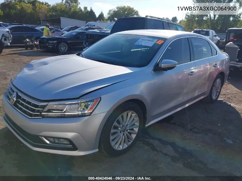 2016 Volkswagen Passat 1.8T Se VIN: 1VWBS7A3XGC064900 Lot: 40424046