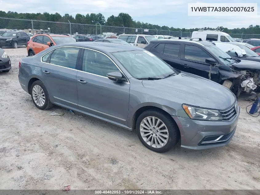 2016 Volkswagen Passat 1.8T Se VIN: 1VWBT7A38GC007625 Lot: 40482053