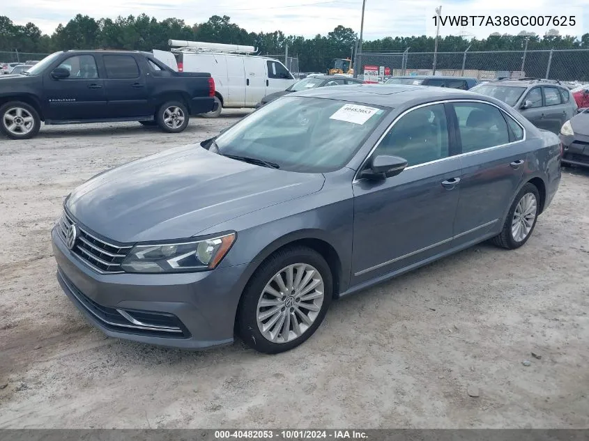 2016 Volkswagen Passat 1.8T Se VIN: 1VWBT7A38GC007625 Lot: 40482053