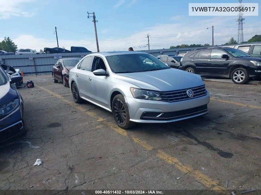 2016 Volkswagen Passat 1.8T Se VIN: 1VWBT7A32GC056917 Lot: 40511432