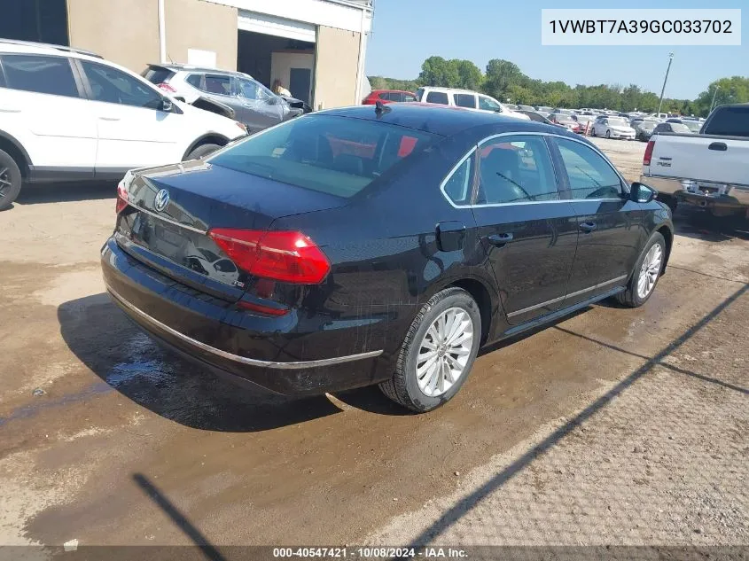 1VWBT7A39GC033702 2016 Volkswagen Passat Se