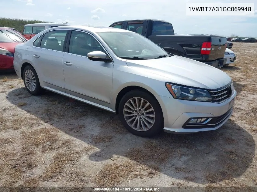 2016 Volkswagen Passat 1.8T Se VIN: 1VWBT7A31GC069948 Lot: 40600184