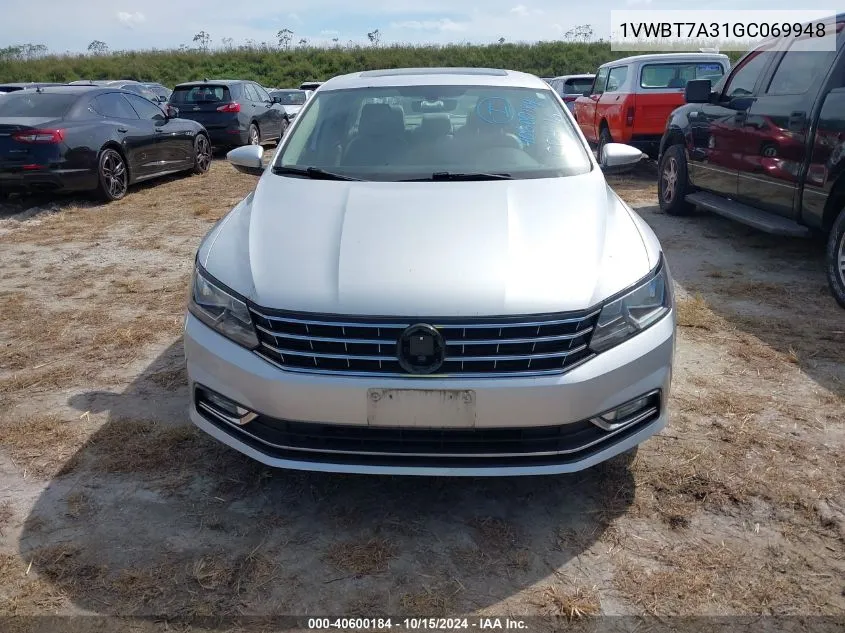 2016 Volkswagen Passat 1.8T Se VIN: 1VWBT7A31GC069948 Lot: 40600184