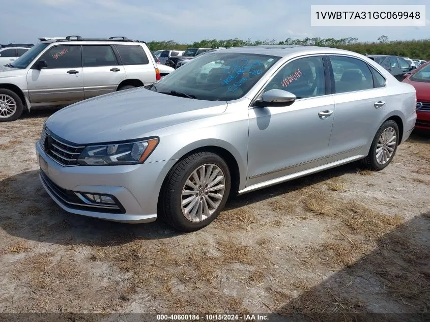 2016 Volkswagen Passat 1.8T Se VIN: 1VWBT7A31GC069948 Lot: 40600184