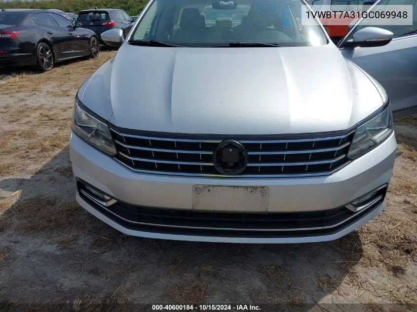 2016 Volkswagen Passat 1.8T Se VIN: 1VWBT7A31GC069948 Lot: 40600184