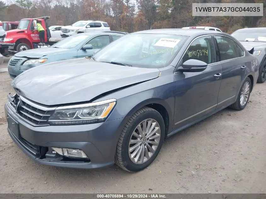 2016 Volkswagen Passat 1.8T Se VIN: 1VWBT7A37GC044035 Lot: 40705894