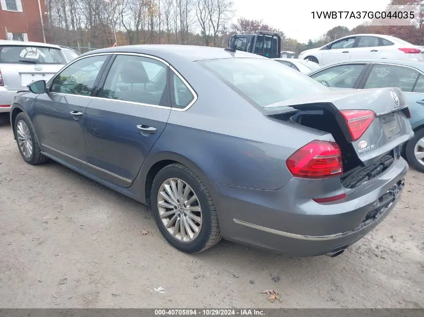 2016 Volkswagen Passat 1.8T Se VIN: 1VWBT7A37GC044035 Lot: 40705894