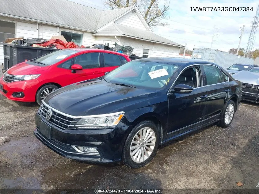 2016 Volkswagen Passat 1.8T Se VIN: 1VWBT7A33GC047384 Lot: 40724473