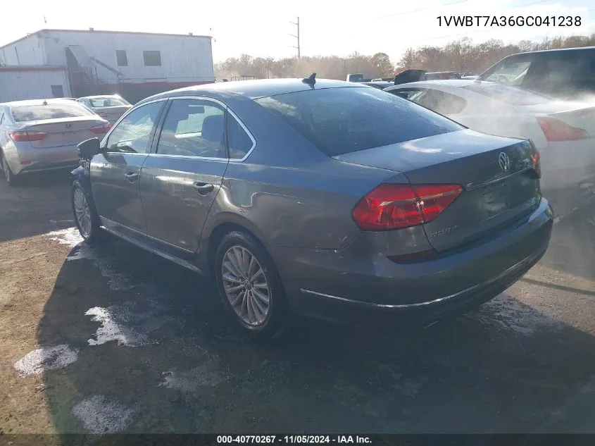 2016 Volkswagen Passat 1.8T Se VIN: 1VWBT7A36GC041238 Lot: 40770267