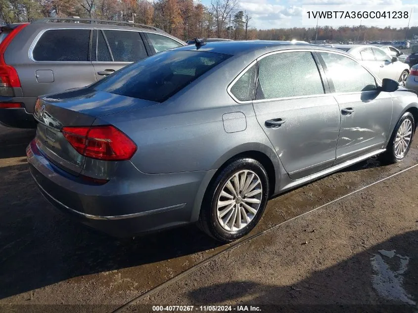 2016 Volkswagen Passat 1.8T Se VIN: 1VWBT7A36GC041238 Lot: 40770267