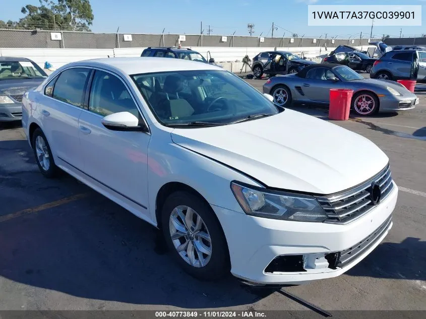 2016 Volkswagen Passat 1.8T S VIN: 1VWAT7A37GC039901 Lot: 40773849