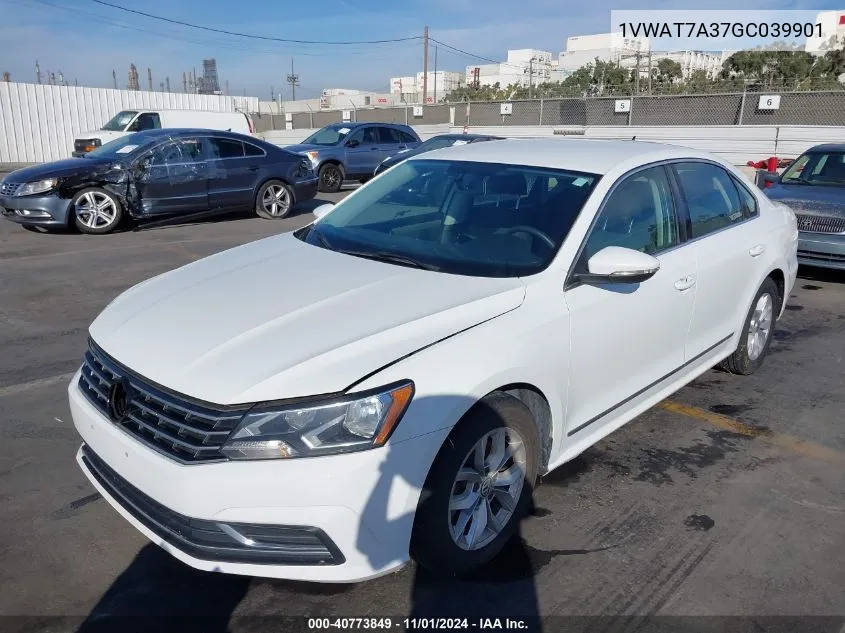 2016 Volkswagen Passat 1.8T S VIN: 1VWAT7A37GC039901 Lot: 40773849