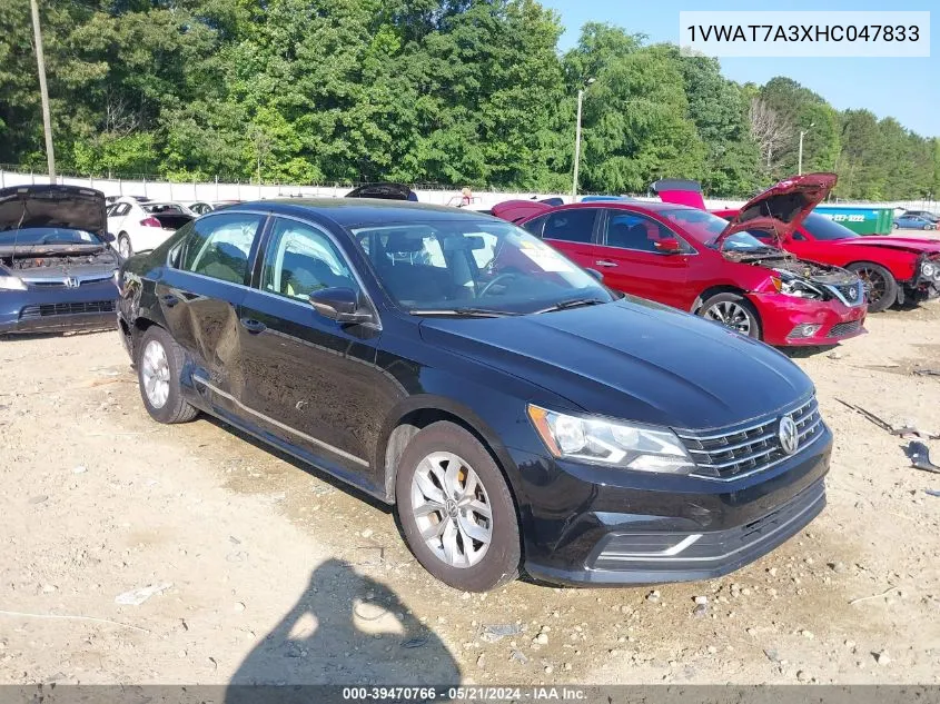 2017 Volkswagen Passat 1.8T S VIN: 1VWAT7A3XHC047833 Lot: 39470766