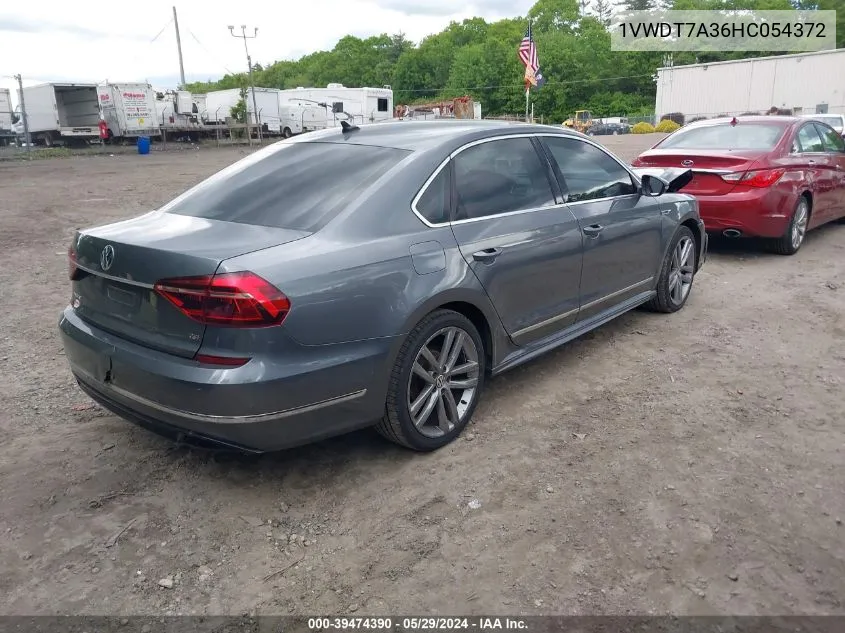 2017 Volkswagen Passat 1.8T R-Line VIN: 1VWDT7A36HC054372 Lot: 39474390