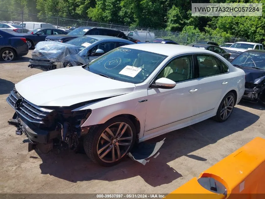 1VWDT7A32HC057284 2017 Volkswagen Passat 1.8T R-Line