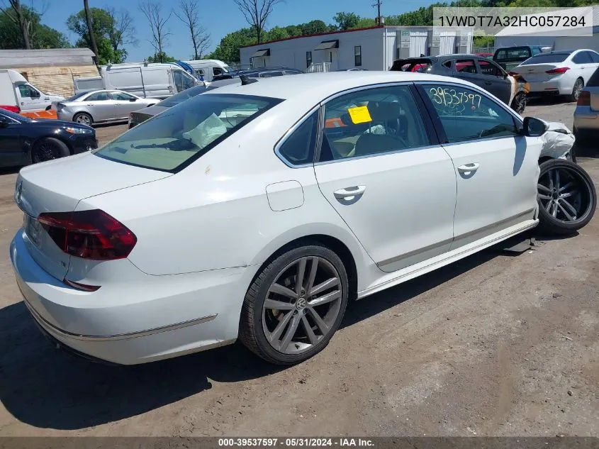 1VWDT7A32HC057284 2017 Volkswagen Passat 1.8T R-Line