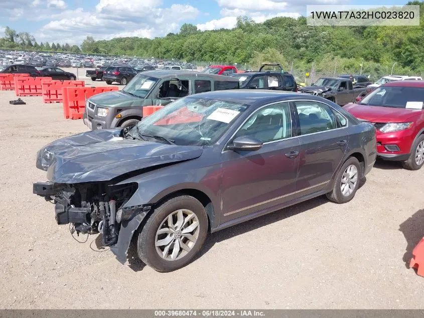 2017 Volkswagen Passat 1.8T S VIN: 1VWAT7A32HC023820 Lot: 39680474