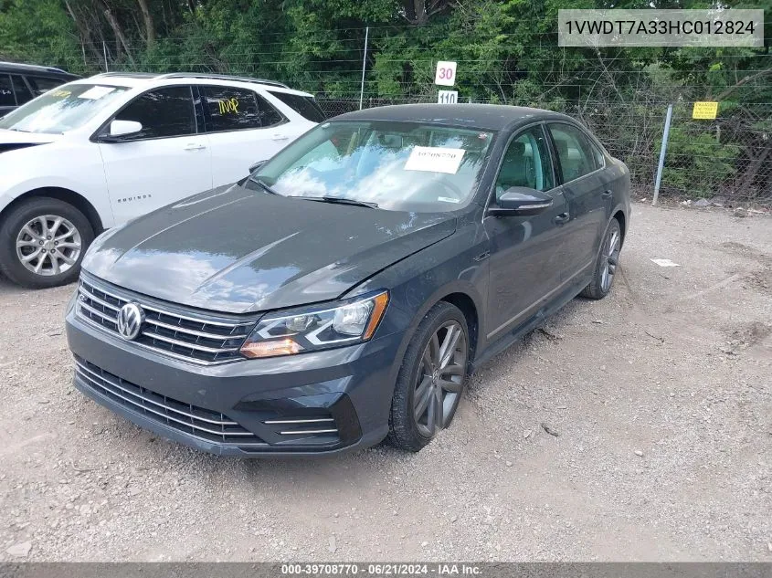 1VWDT7A33HC012824 2017 Volkswagen Passat 1.8T R-Line