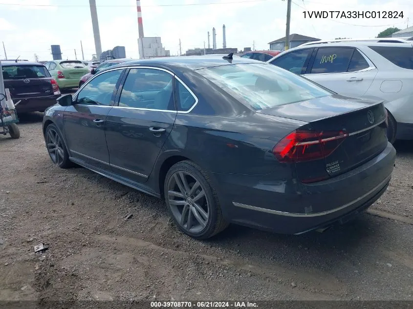 1VWDT7A33HC012824 2017 Volkswagen Passat 1.8T R-Line