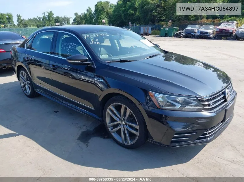 1VWDT7A34HC064897 2017 Volkswagen Passat 1.8T R-Line