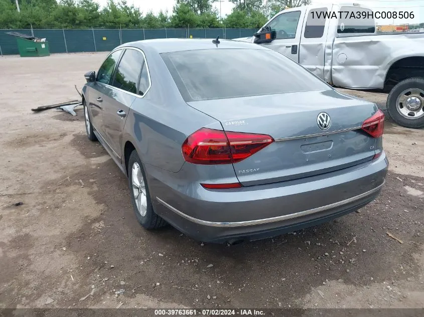 1VWAT7A39HC008506 2017 Volkswagen Passat 1.8T S