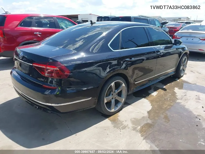 1VWDT7A33HC083862 2017 Volkswagen Passat 1.8T R-Line