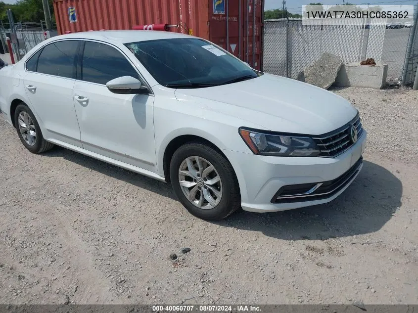 2017 Volkswagen Passat 1.8T S VIN: 1VWAT7A30HC085362 Lot: 40060707