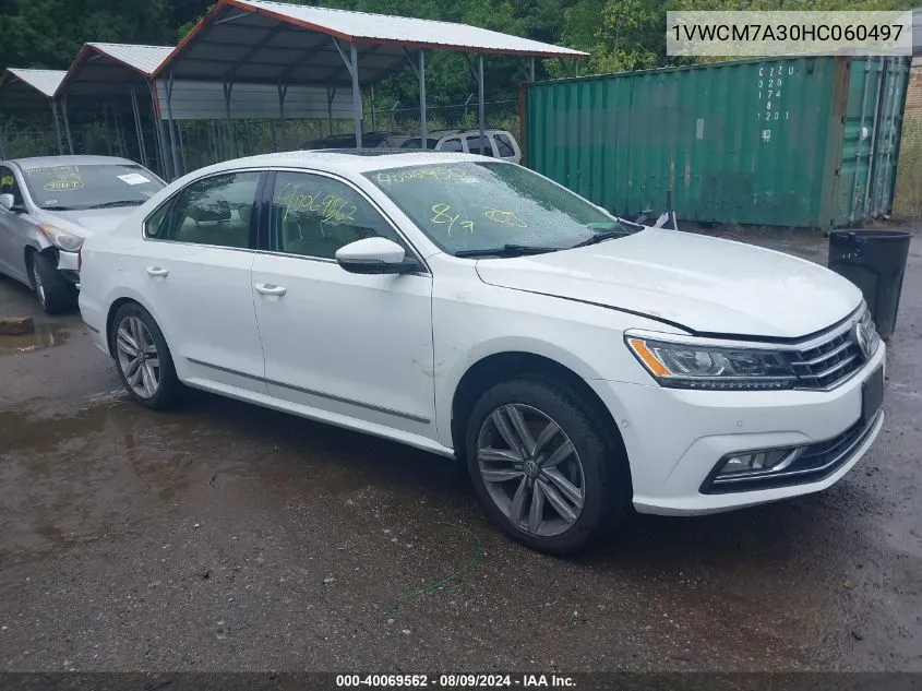 1VWCM7A30HC060497 2017 Volkswagen Passat V6 Sel Premium