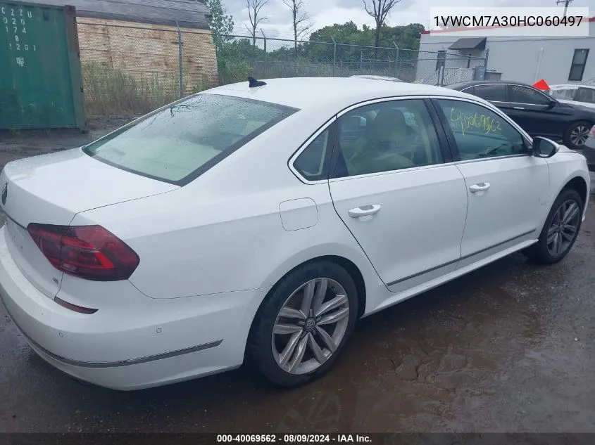 1VWCM7A30HC060497 2017 Volkswagen Passat V6 Sel Premium