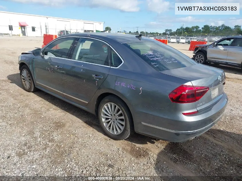 2017 Volkswagen Passat Se VIN: 1VWBT7A3XHC053183 Lot: 40090838