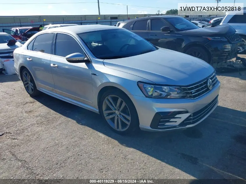 2017 Volkswagen Passat 1.8T R-Line VIN: 1VWDT7A3XHC052818 Lot: 40119229