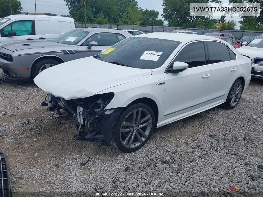 1VWDT7A33HC052675 2017 Volkswagen Passat 1.8T R-Line