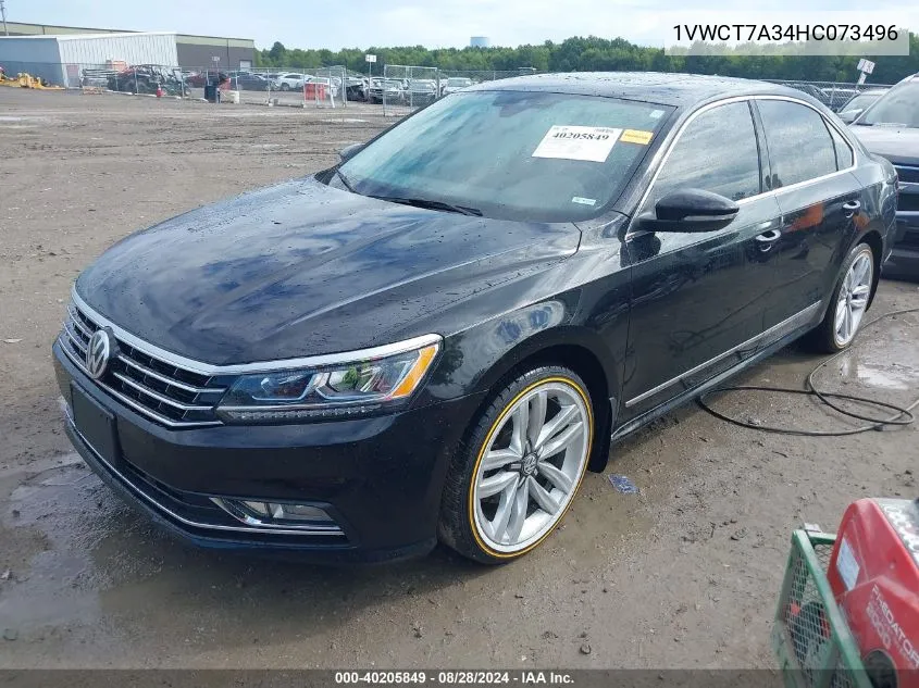 1VWCT7A34HC073496 2017 Volkswagen Passat 1.8T Sel Premium