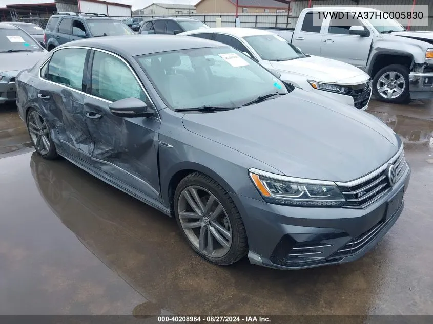 2017 Volkswagen Passat 1.8T R-Line VIN: 1VWDT7A37HC005830 Lot: 40208984