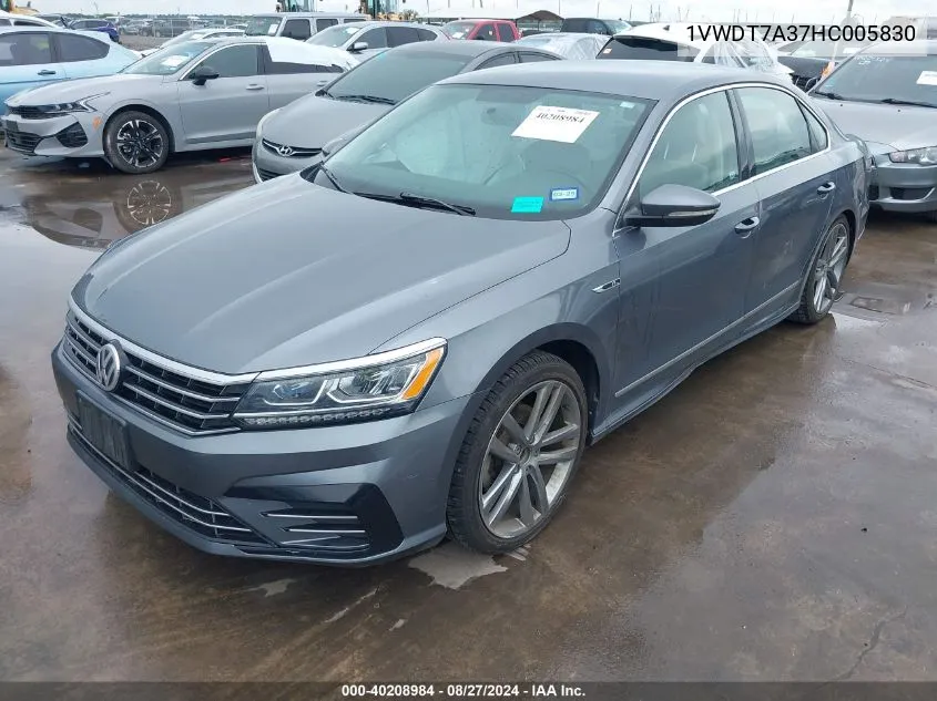 2017 Volkswagen Passat 1.8T R-Line VIN: 1VWDT7A37HC005830 Lot: 40208984