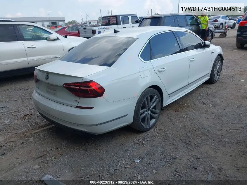 1VWDT7A31HC004513 2017 Volkswagen Passat 1.8T R-Line