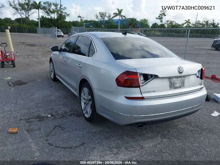 2017 Volkswagen Passat 1.8T Se VIN: 1VWGT7A30HC009621 Lot: 40287394