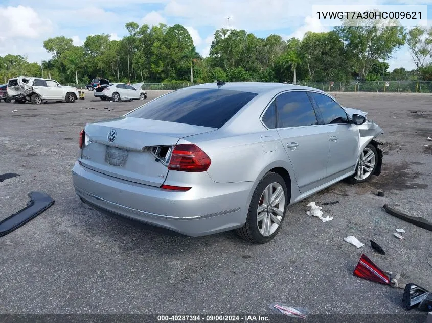 2017 Volkswagen Passat 1.8T Se VIN: 1VWGT7A30HC009621 Lot: 40287394