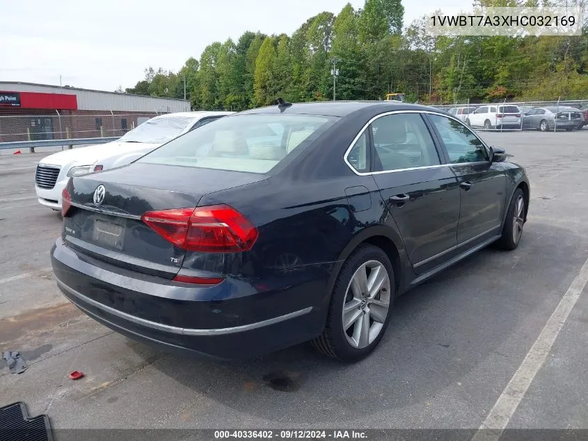 2017 Volkswagen Passat Se VIN: 1VWBT7A3XHC032169 Lot: 40336402