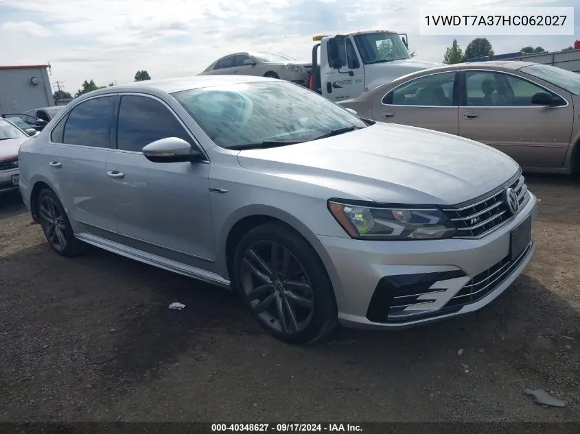 2017 Volkswagen Passat 1.8T R-Line VIN: 1VWDT7A37HC062027 Lot: 40348627