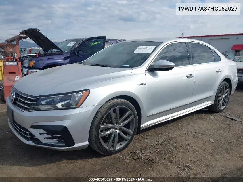 2017 Volkswagen Passat 1.8T R-Line VIN: 1VWDT7A37HC062027 Lot: 40348627