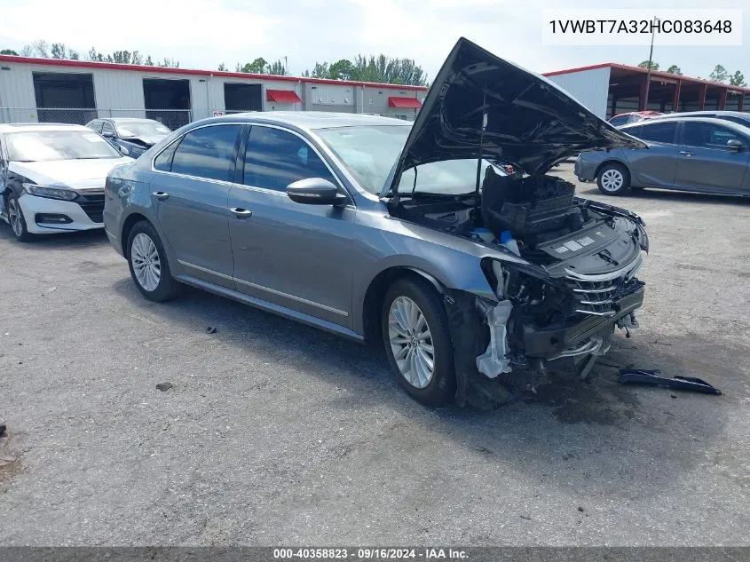 2017 Volkswagen Passat 1.8T Se VIN: 1VWBT7A32HC083648 Lot: 40358823