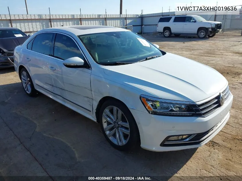 2017 Volkswagen Passat 1.8T Sel Premium VIN: 1VWCT7A3XHC019636 Lot: 40359487