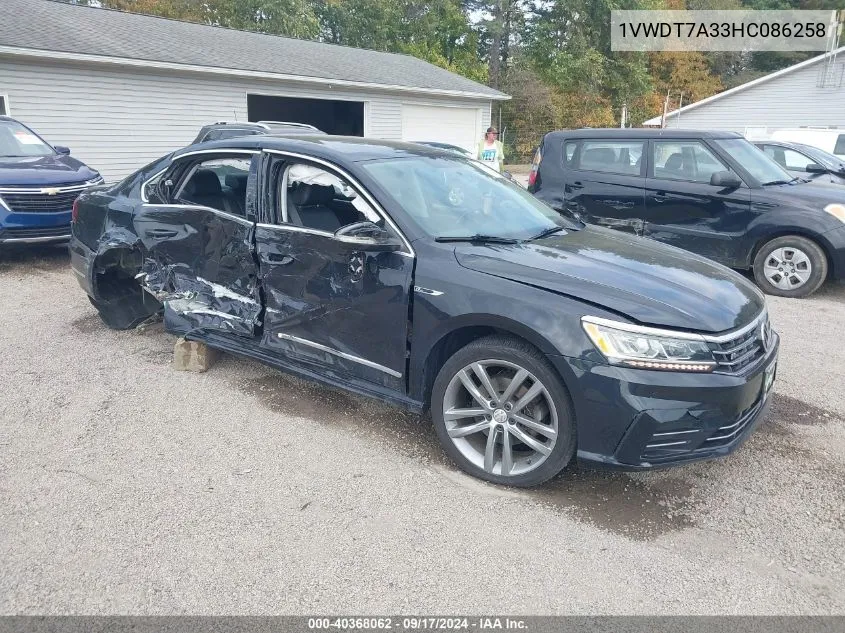 2017 Volkswagen Passat 1.8T R-Line VIN: 1VWDT7A33HC086258 Lot: 40368062